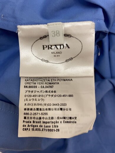 商品画像：PRADA/長袖ブラウス/38/コットン/ブルー/DNA879 S201 4