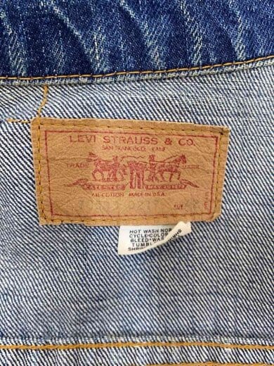 商品画像：60-70s/VT/70505/BIGE/実寸40位/デニム/インディゴ/ボタン裏521/ブリーリ跡 4