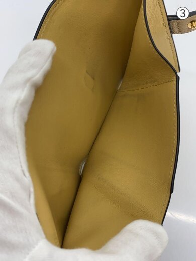 商品画像：3つ折り財布/レザー/BEG/無地/レディース 6