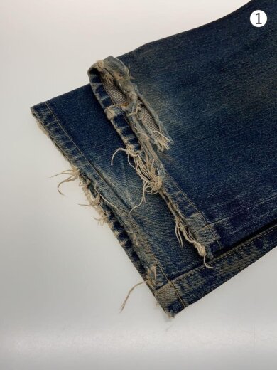 商品画像：ストレートパンツ/32/コットン/IDG/201XX/90s/ボタン裏555/バレンシア製/裾・膝ダメ 7