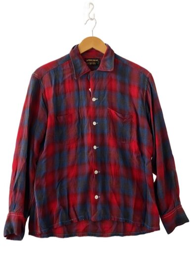 商品画像：WHITE FRONT/長袖シャツ/--/レーヨン/RED/オンブレCK// 1