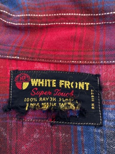 商品画像：WHITE FRONT/長袖シャツ/--/レーヨン/RED/オンブレCK// 3