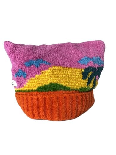 商品画像：猫耳ニットキャップ/M/コットン/マルチカラー/レディース// 1