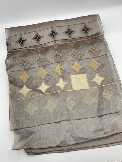 商品画像：ストール/シルク/GRY/総柄/レディース 4