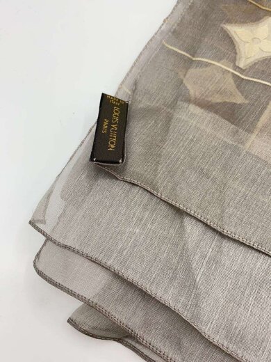 商品画像：ストール/シルク/GRY/総柄/レディース 7