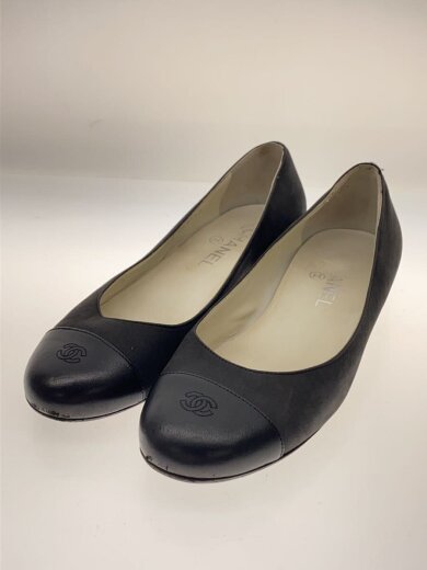 商品画像：G29759フラットパンプス/37/ブラック/スウェード/シャネル 2