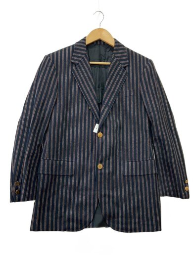 商品画像：テーラードジャケット/--/ウール/NVY/ストライプ// 1