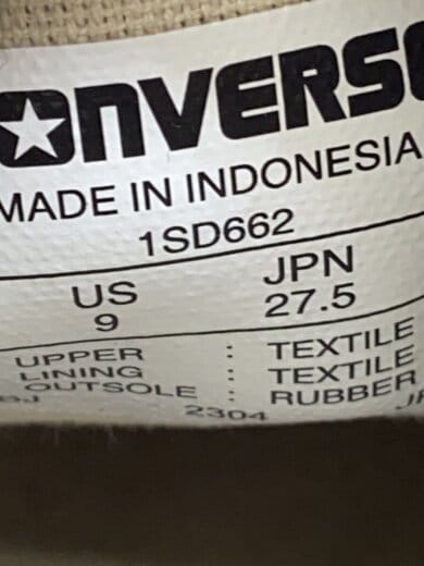 商品画像：シューズ/27.5cm/BLK/コットン/1SD662 5