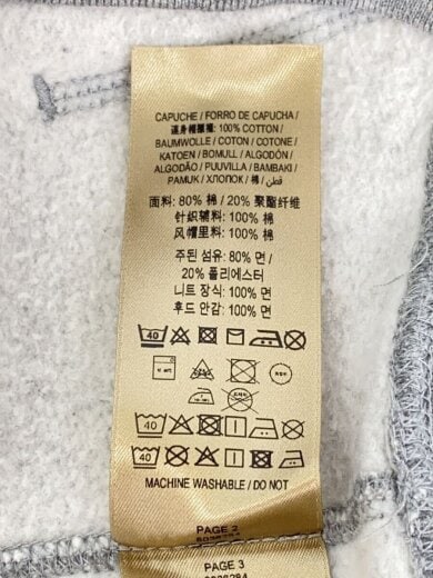 商品画像：パーカー/M/コットン/GRY/無地/8036284 4