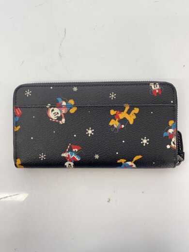 画像：COACHアコーディオン・ウォレット_ホリデイプリント/PVC/BLK/総柄/レディース2