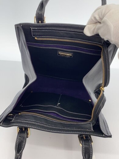 商品画像：ハンドバッグ/フェイクレザー/BLK 6