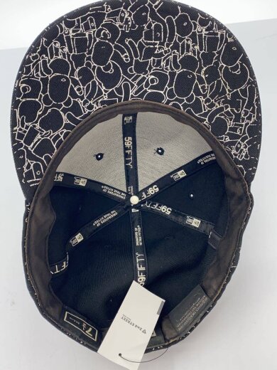 商品画像：使用感有/ベアブリックコラボ/キャップ/7 1/2/コットン/BLK/総柄/メンズ 4