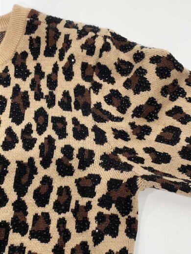 商品画像：豹柄ニット・セーター(厚手)/--/ウール/BRW/アニマル 6