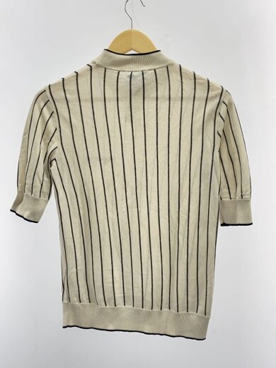 商品画像：半袖カットソー/2/シルク/WHT/ストライプ 2