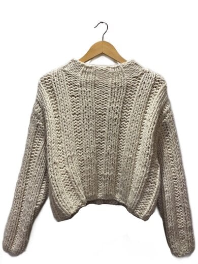 商品画像：BULKY RIB HAND KNIT TOPS/ニット/セータ-/1/アクリル/クリーム/無地/15106 1