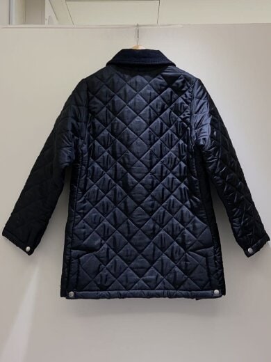 商品画像：キルティング/ホツレ有/ジャケット/S/ポリエステル/BLK/無地 2