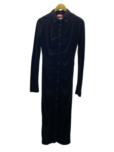 商品画像：長袖ワンピース/M/コットン/BLK 1