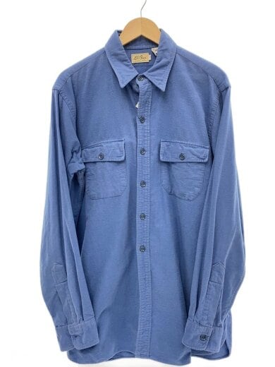 商品画像：70s/シャモアクロス/長袖シャツ/17/コットン/BLU 1
