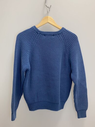 商品画像：80s～90s/ニット・セーター(厚手)/M/コットン/BLU/無地 2