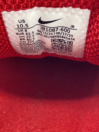 画像：NIKESHOX TL GYM/ローカットスニーカー/27.5cm/RED/IB1087-6005