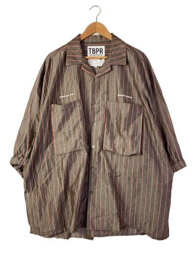 商品画像：半袖シャツ/XL/コットン/BRW/ストライプ/? NULL ? 1