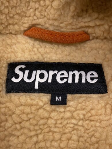 商品画像：17FW/Hooded Suede Work Jacket/M/羊革/ORN/全体的シミ有/背面汚れ// 3