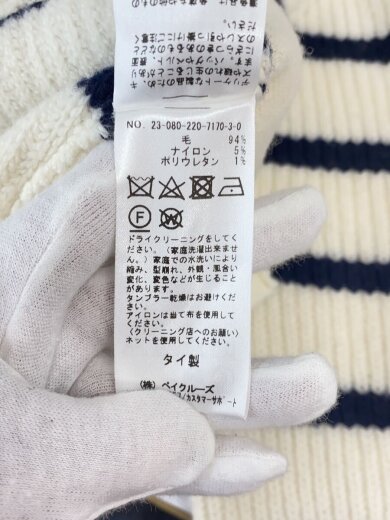 商品画像：カーディガン(厚手)/--/ウール/IVO/ボーダー/23-080-220-7170-3-0 4