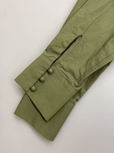 商品画像：シャツワンピース/襟ヨゴレ有/紐ヨゴレ有/状態考慮/コットン/KHK/無地/ls057 5