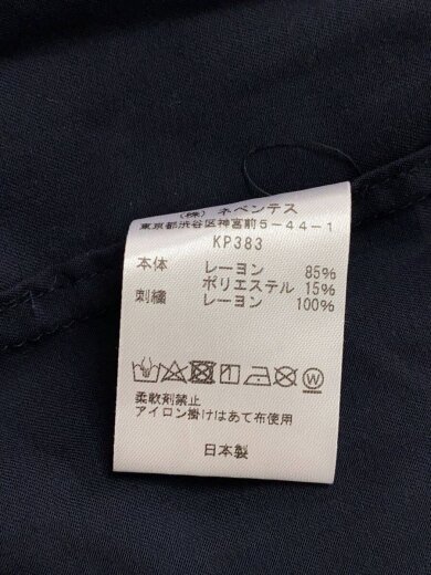 商品画像：S/S COWBOY ONE-UP SHIRT/半袖シャツ/L/レーヨン/NVY/無地/KP383 4