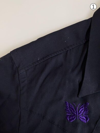 商品画像：S/S COWBOY ONE-UP SHIRT/半袖シャツ/L/レーヨン/NVY/無地/KP383 6