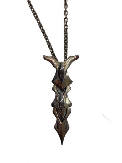 商品画像：ネックレス/SV925/GRY/トップ有/メンズ 1