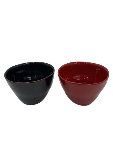 商品画像：雅乃/フリーカップ/カップ&ソーサー/溜・朱/2点セット// 5