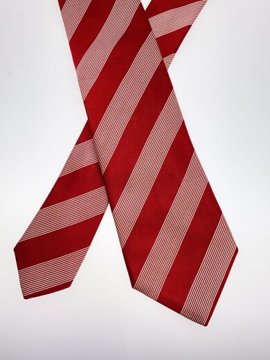商品画像：ネクタイ/--/RED/ボーダー/メンズ 2