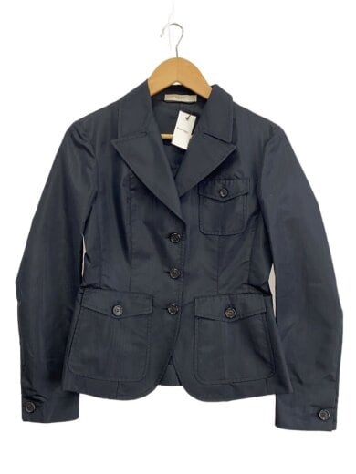 商品画像：テーラードジャケット/40/シルク/BLK 1