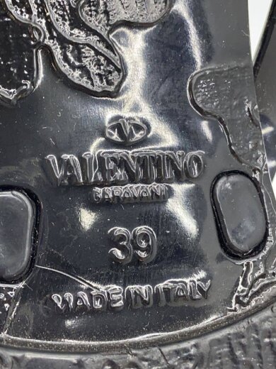 商品画像：ロックスタッズフラットサンダル/リボン/39/BLK 5