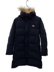 フード付きロングダウンコート/36/ポリエステル/NVY/JD-8744