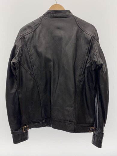 商品画像：シングルライダースジャケット/XL/羊革/BLK 2