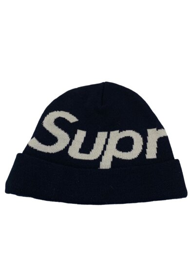 商品画像：BIG LOGO BEANIE/ニットキャップ/アクリル/BLK/メンズ/RN101837 1