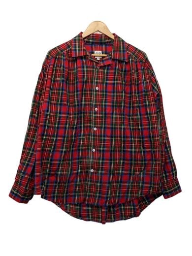 商品画像：MADE IN USA/タータンチェック/毛玉有/長袖シャツ/M/コットン/RED/チェック// 1