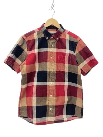 商品画像：クレストブリッジチェック/ボタンダウン/半袖シャツ/3/コットン/RED/チェック/51M38-309-44// 1