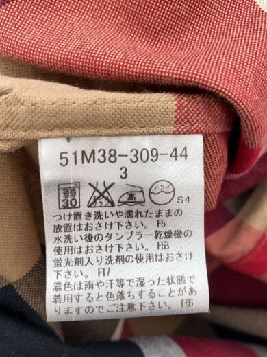 商品画像：クレストブリッジチェック/ボタンダウン/半袖シャツ/3/コットン/RED/チェック/51M38-309-44// 4