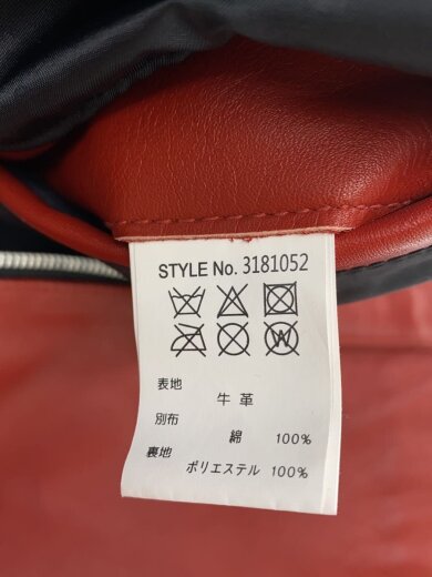 商品画像：レザージャケット・ブルゾン/S/レザー/RED 4