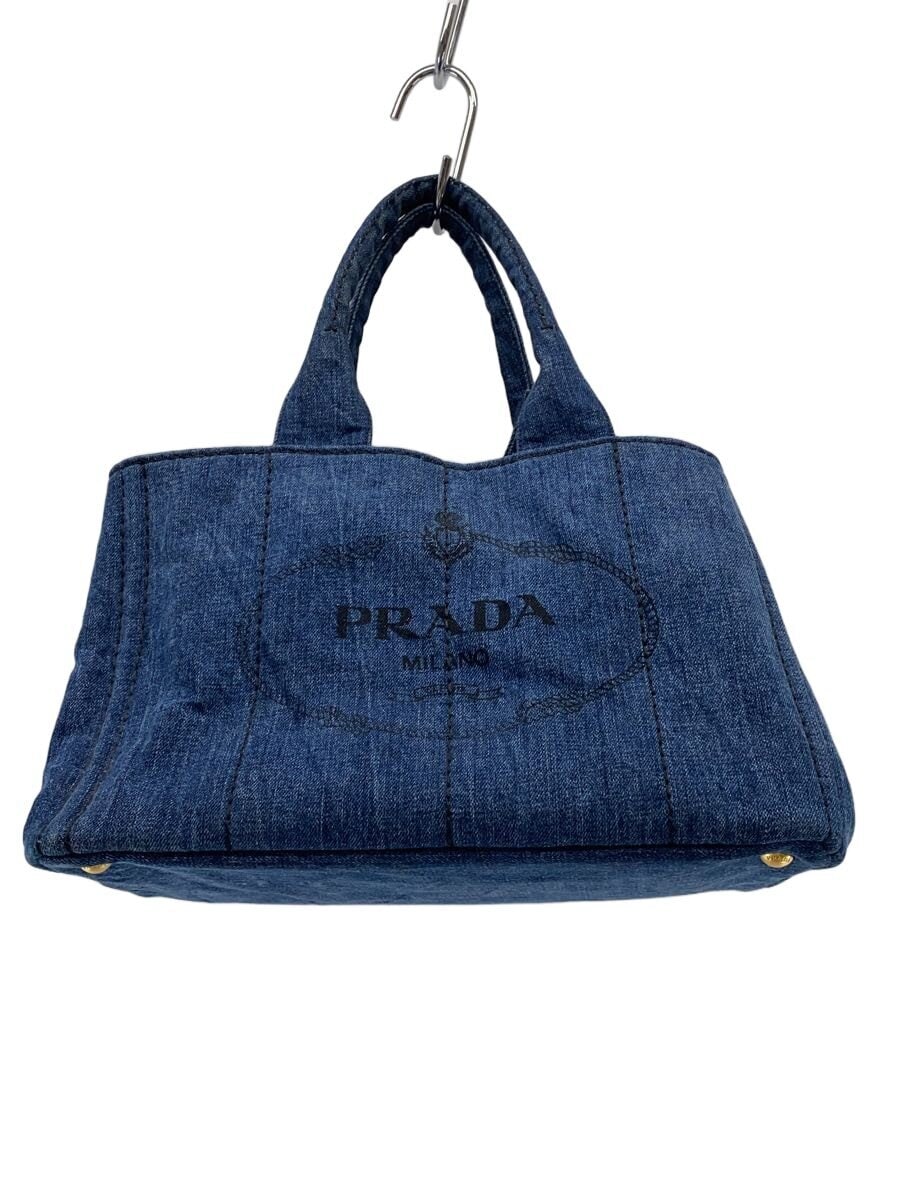 PRADA / トートバッグ/デニム/IDG/無地