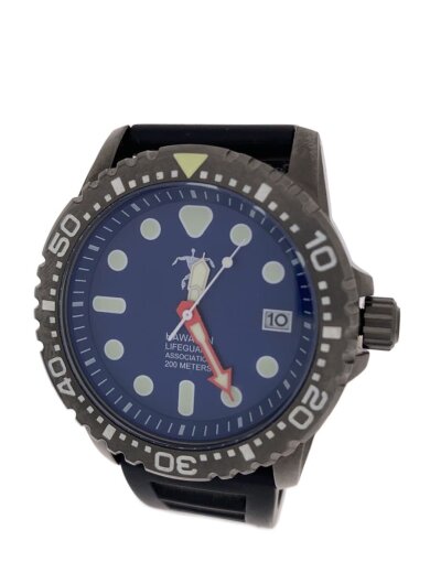 商品画像：HAWAIIAN LIFEGUARD/クォーツ腕時計/アナログ/ラバー/BLU/BLK// 1