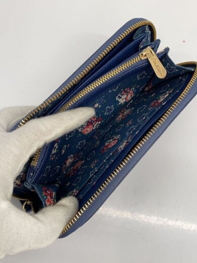 商品画像：長財布/レザー/BLU/花柄/レディース 7