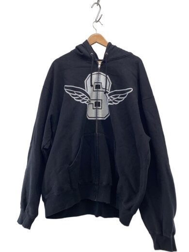 商品画像：ジップパーカー/XXL/コットン/BLK/無地 1