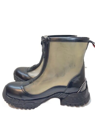 商品画像：クリアレースアップブーツ/VEGE/シューズ/39/ブラック/PVC 1