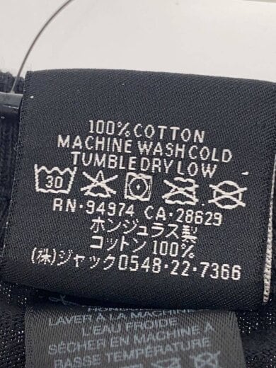 商品画像：Tシャツ/XL/コットン/ブラック/無地 4