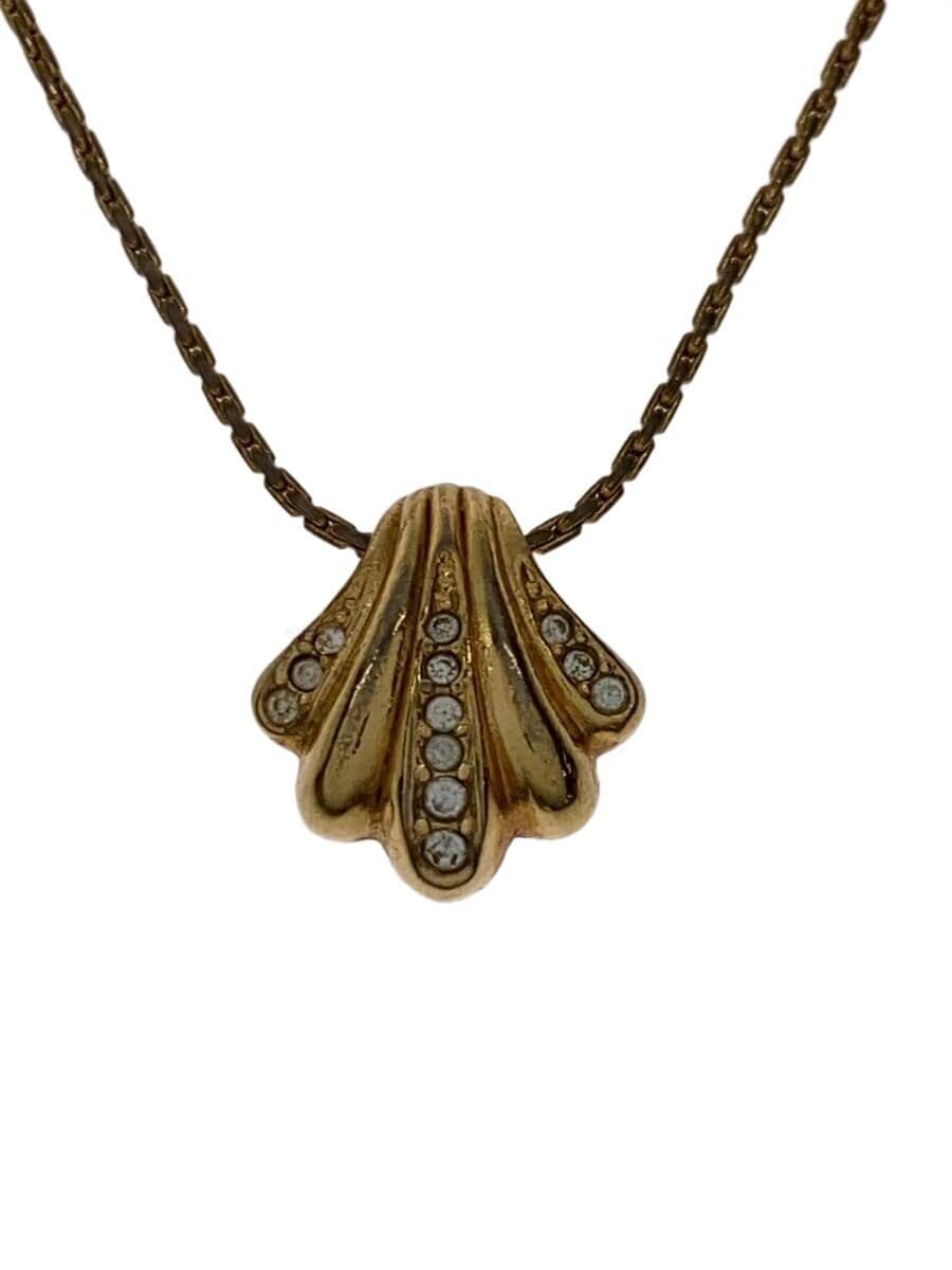 Christian Dior / シェルデザイン/ネックレス/ゴールド/トップ有/レディース