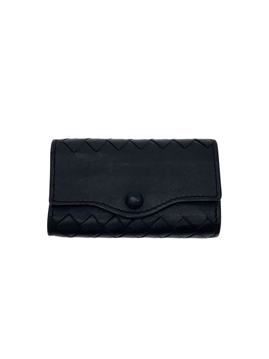 BOTTEGA VENETA / イントレチャート/4連/キーケース/ブラック/無地/レディース